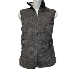 LUCY Activewear Gray Embroidered Vest Size S